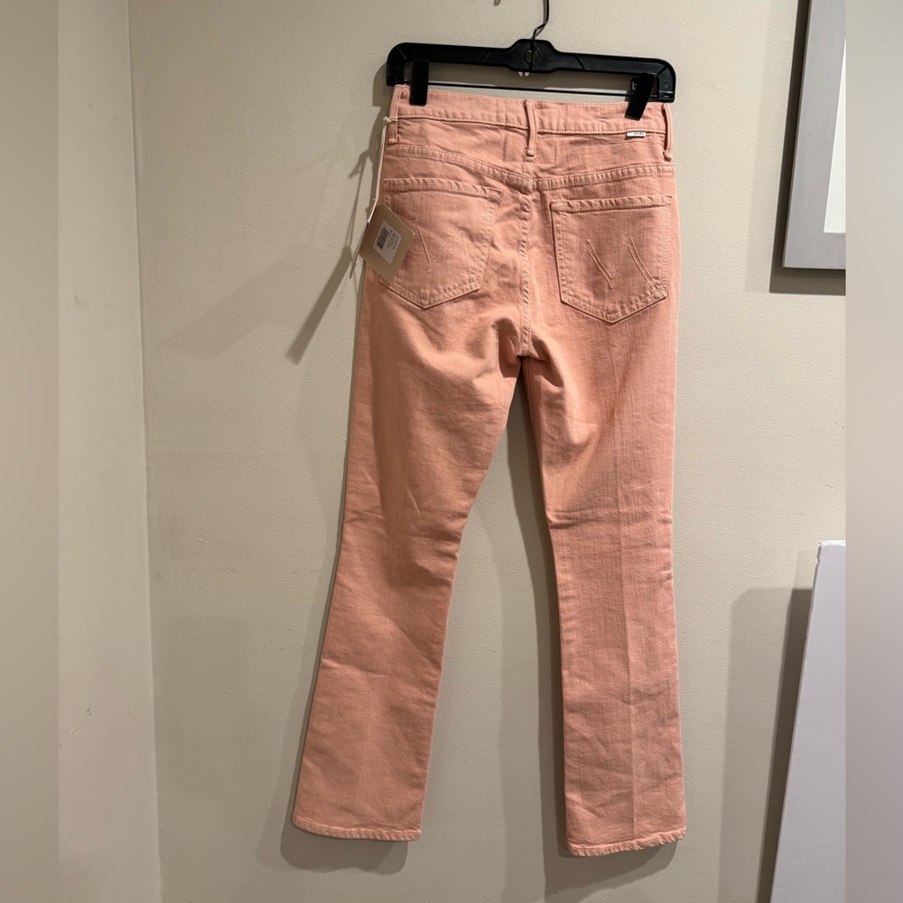 NWT MOTHER THE INSIDER HOVER Jean pink size 27 peach color - Picture 10 of 13